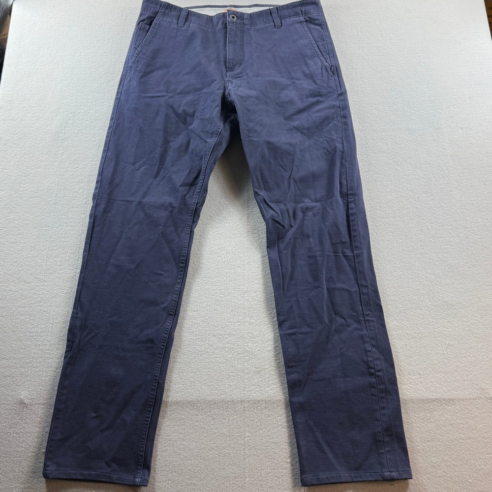 Dockers Alpha Chino Pants Mens 35x33 Navy Blue Slim Tapered Stretch Casual